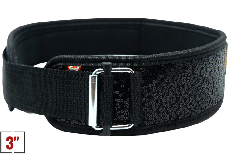 3" Petite Black Magic (Sparkle) Weightlifting Belt - Image 3