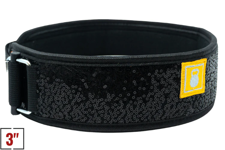 3" Petite Black Magic (Sparkle) Weightlifting Belt - Image 4