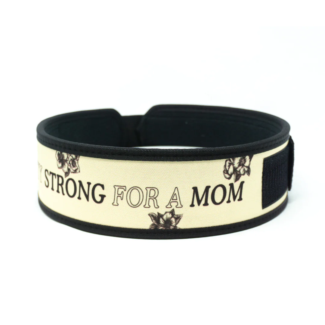 3" Petite Pretty Strong for a Mom by Arielle Loewen Weightlifting Belt - Image 3