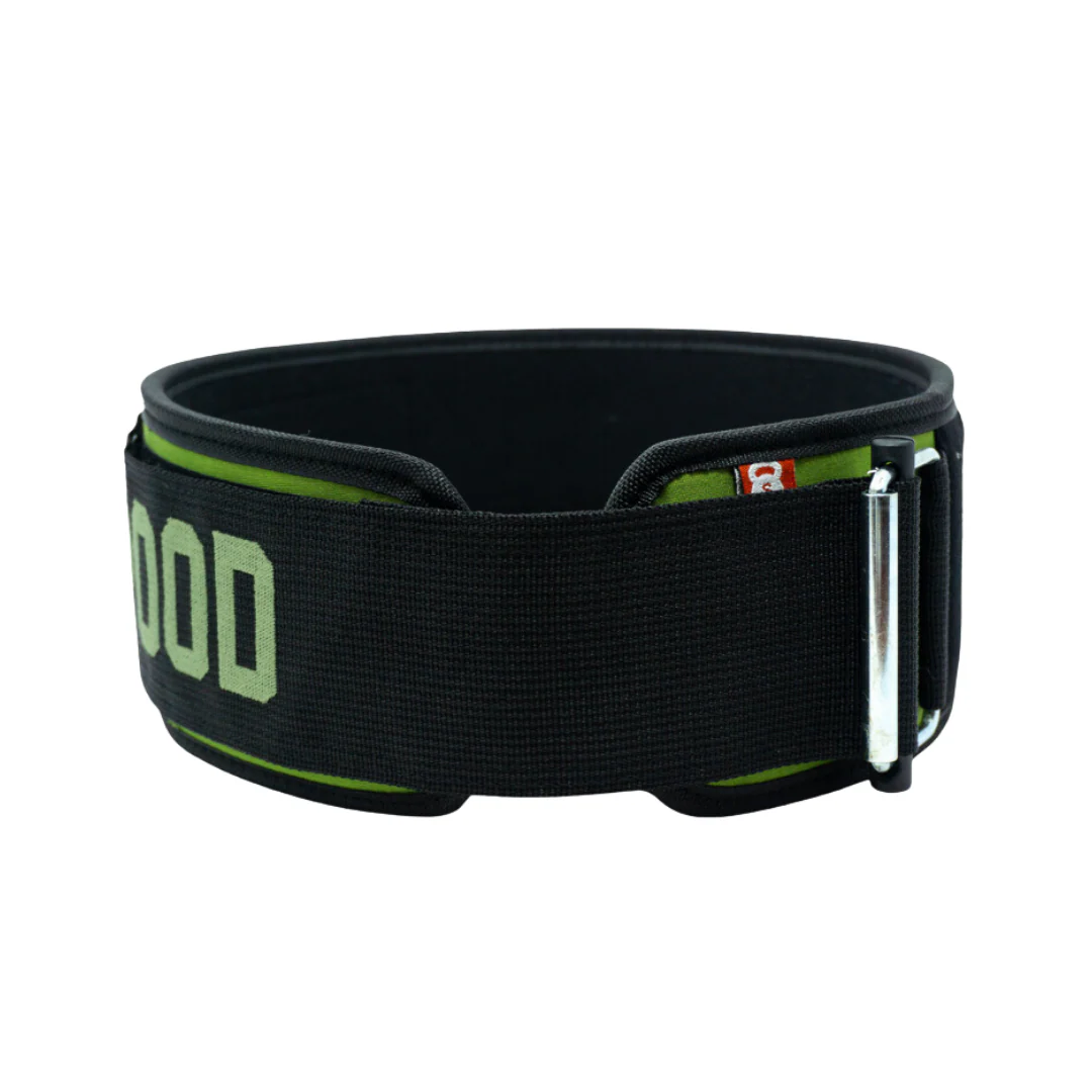 Green Velcro Patch 4" Weightlifting Belt - Image 3